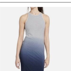 Athleta White and Blue Midi Dress